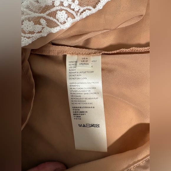 New Free People Night Shimmer Mini Dress in Ivory Sz6 MSRP:$108 - Picture 6 of 6